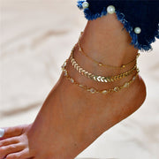 Bohemia Gold Color Chain Ankle Bracelet /Butterfly Charm