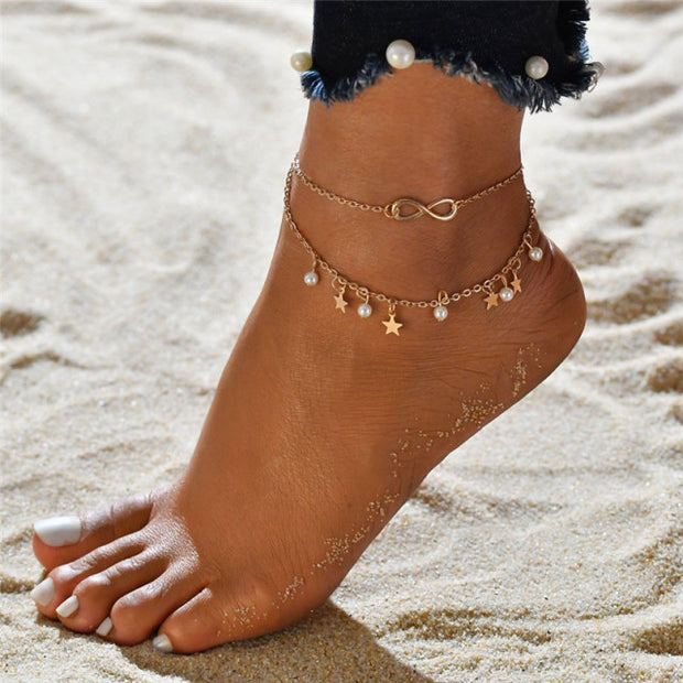 Bohemia Gold Color Chain Ankle Bracelet /Butterfly Charm